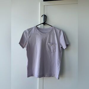 Everlane Lavender Short Sleeve Boxy Pocket Tee